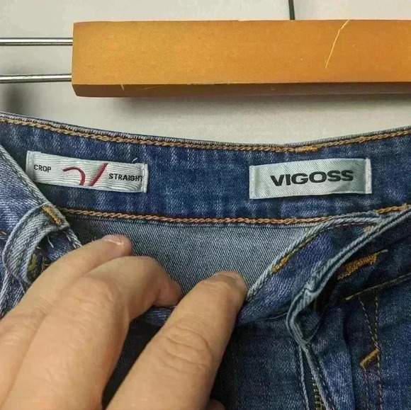 VIGOSS CROP STRAIGHT Jeans for women Size 31 Stretch  in great condition - Picture 3 of 12